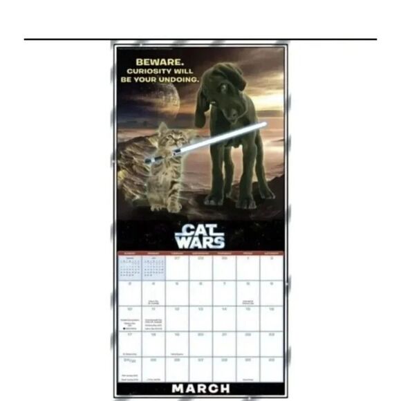 Cat Wars In A Galaxy Not Far Away Cats Rule 2024 Calendar 16 Month - Picture 3 of 12